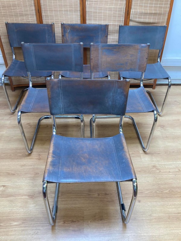 6 vintage stoelen in de stijl van Matteo Grassi