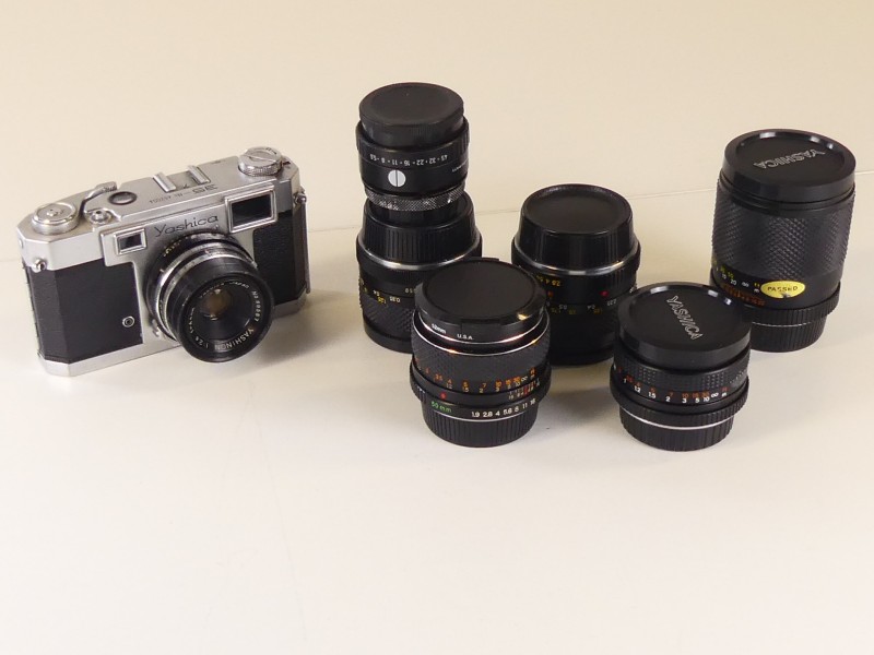 Yashica lot in tas 35mm camera + lenzen