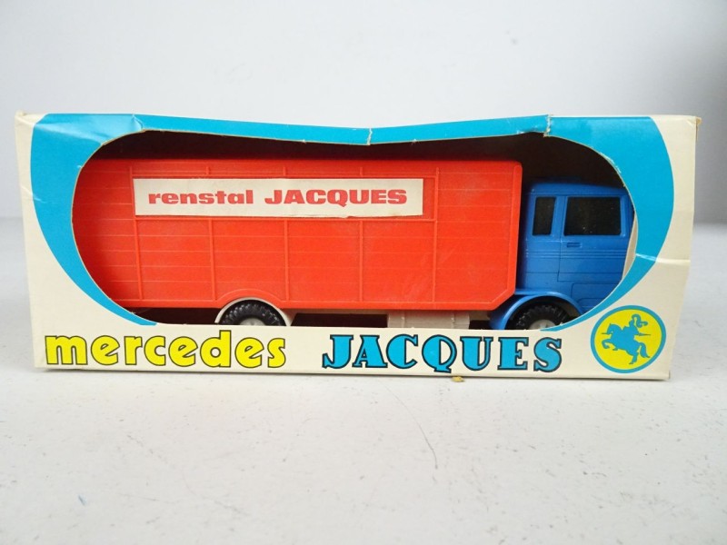 Vintage toy: Mercedes truck reclame Jacques chocolade in originele verpakking. (2)