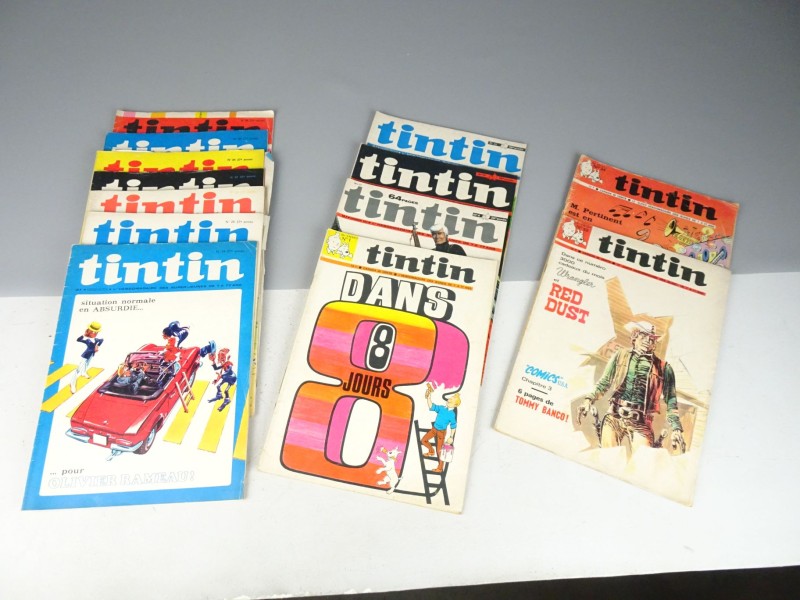 13 vintage magazines: Tintin (Kuifje 1971)