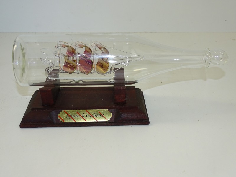 Kristallen Schip In Fles: Spanish Galleon, Mayflower Glass
