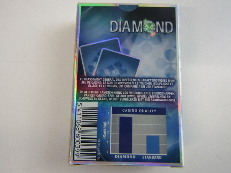 Kaartspel Diamond, Casino Quality, Ongeopend, Blauw