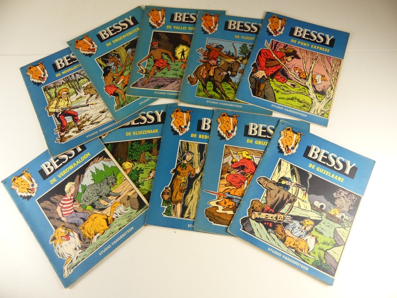 Vintage Verschuere/Vandersteen: lot 2 van 10 stripalbums “Bessy” 1961 - 1966