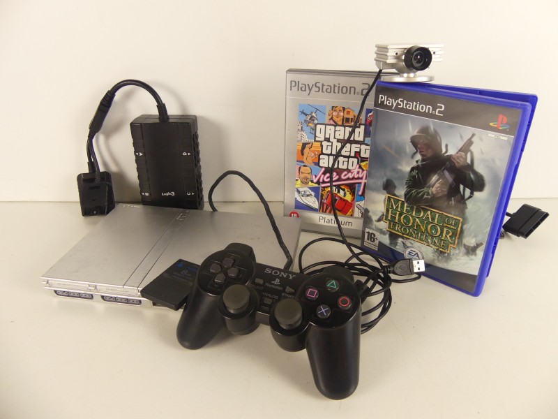 Playstation 2 console met toebehoren