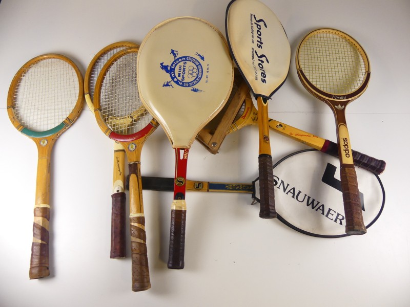 Vintage lot Tennisrackets- 8stuks