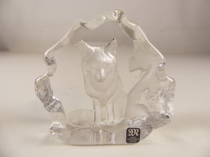 Wolf mini kristallen beeldje - Mats Jonasson