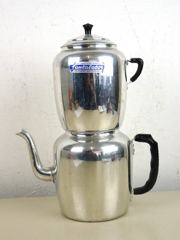 Vintage aluminium koffiekan (Fantalator)