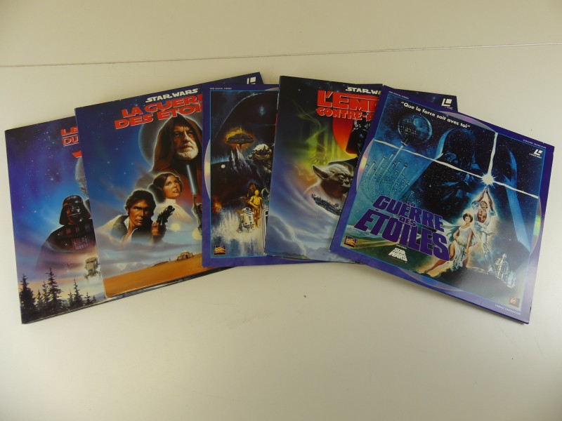 Lot 2: 5 filmen op Laserdiscs "Star Wars" Franstalige versie