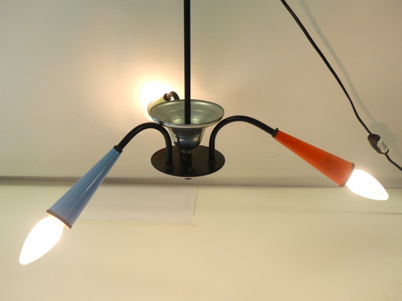 Vintage werkende luchter sprietlamp design jaren '50