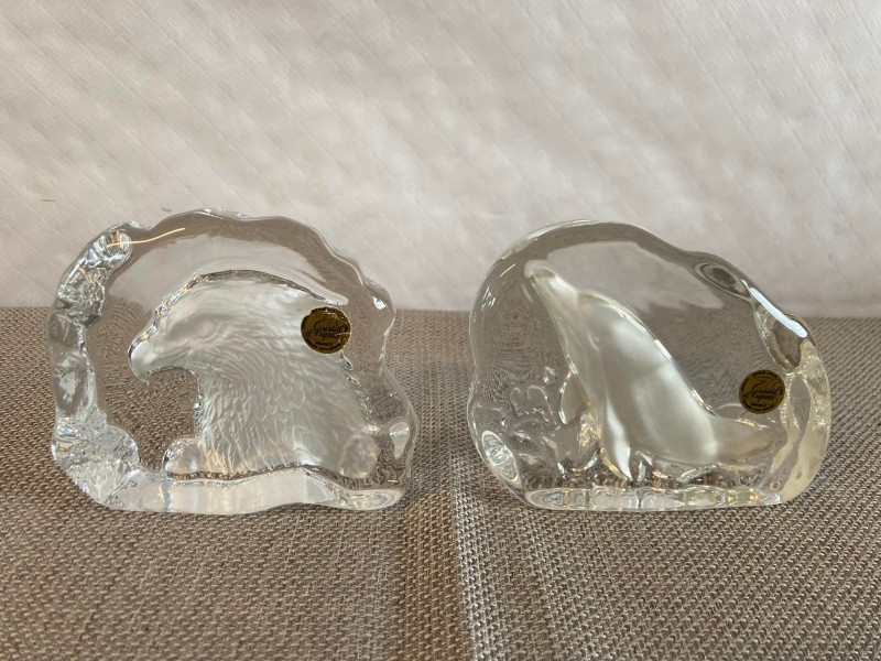 2 kristallen beeldjes: Cristal d'Arques