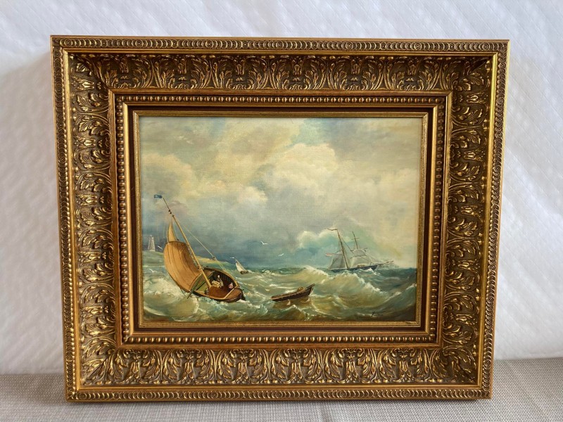 Schilderij met een maritiem zicht