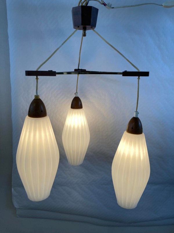 Vintage plafondlamp met 3 lichtpunten